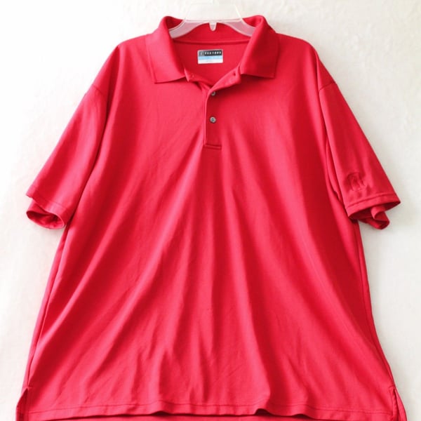 PGA Tour Airflux Polo Shirt Red Size XXL