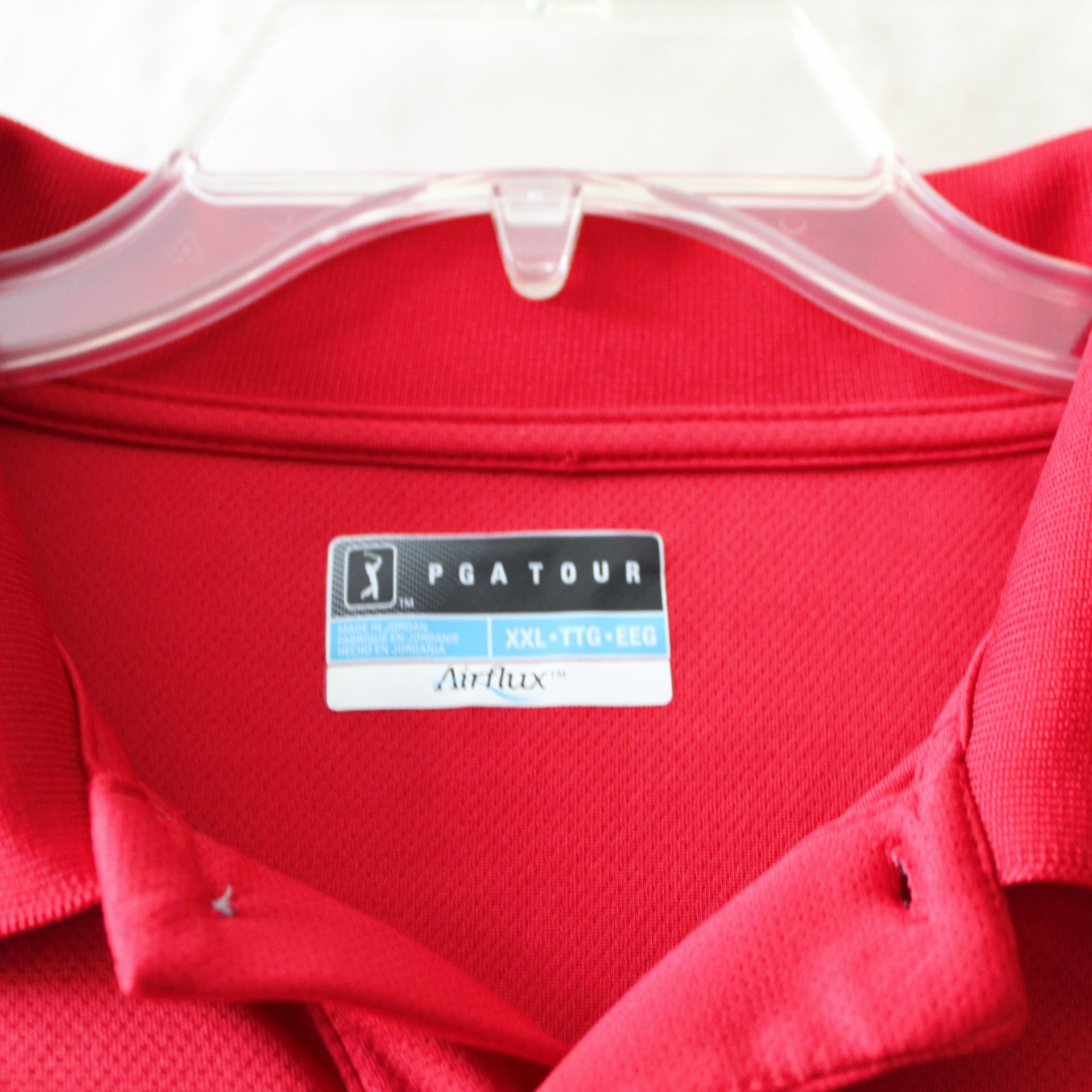 PGA Tour Airflux Polo Shirt Red Size XXL 3