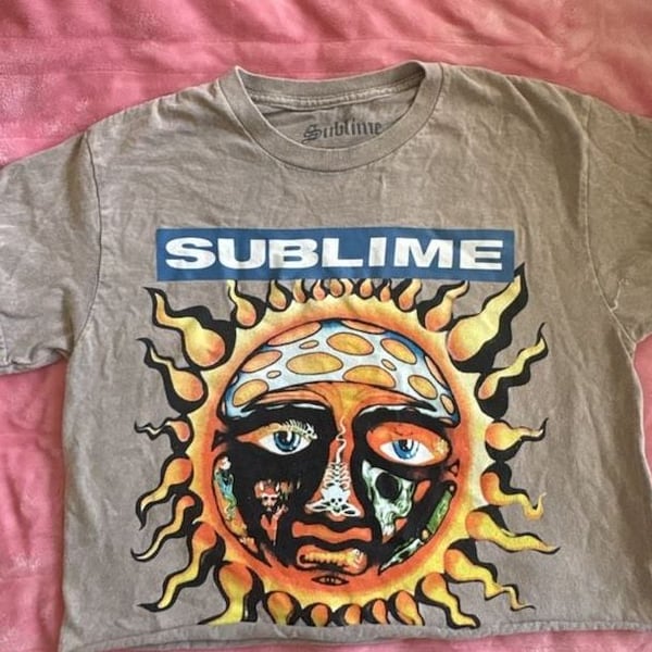 Sublime Sun Logo Graphic Crop T-Shirt Size S