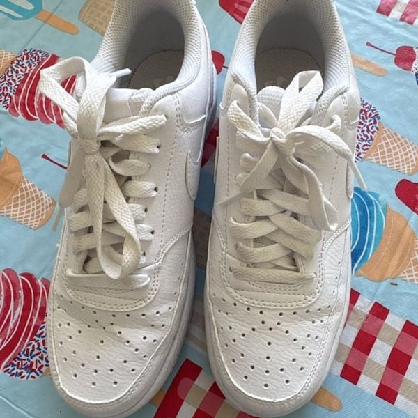 Nike Court Vision Low White Sneakers Size 7
