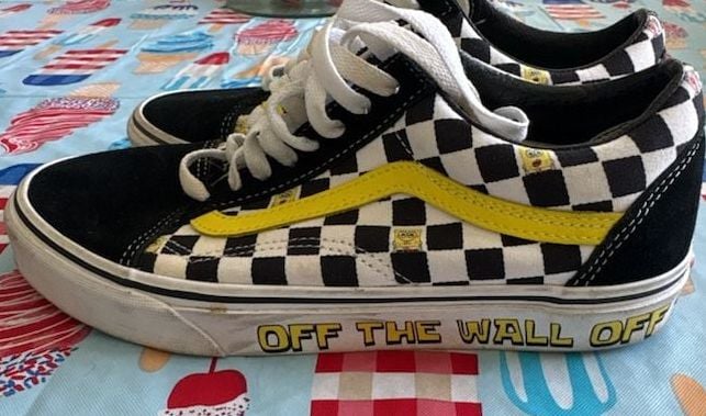 Vans x SpongeBob SquarePants Old Skool Checkered Sneakers Women's 8 / Men's 6.5 2