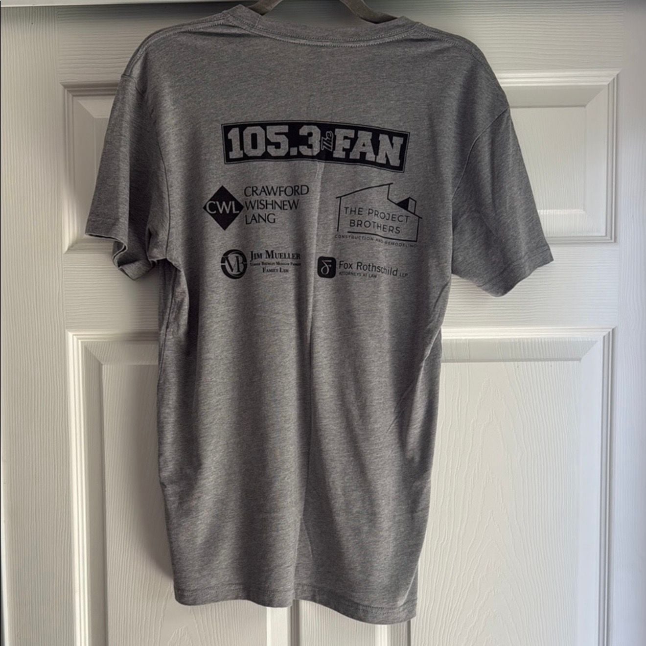 Next Level Apparel Jared Sandler's Swinging Fore A Cause Golf T-Shirt Gray 6