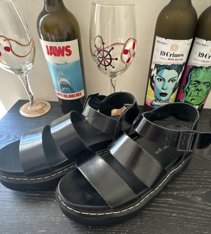 Madden Girl Black Platform Sandals 1