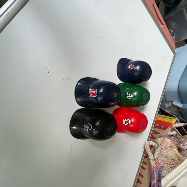 Set of 5 Vintage MLB Baseball Helmet Ice Cream Sundae Bowls