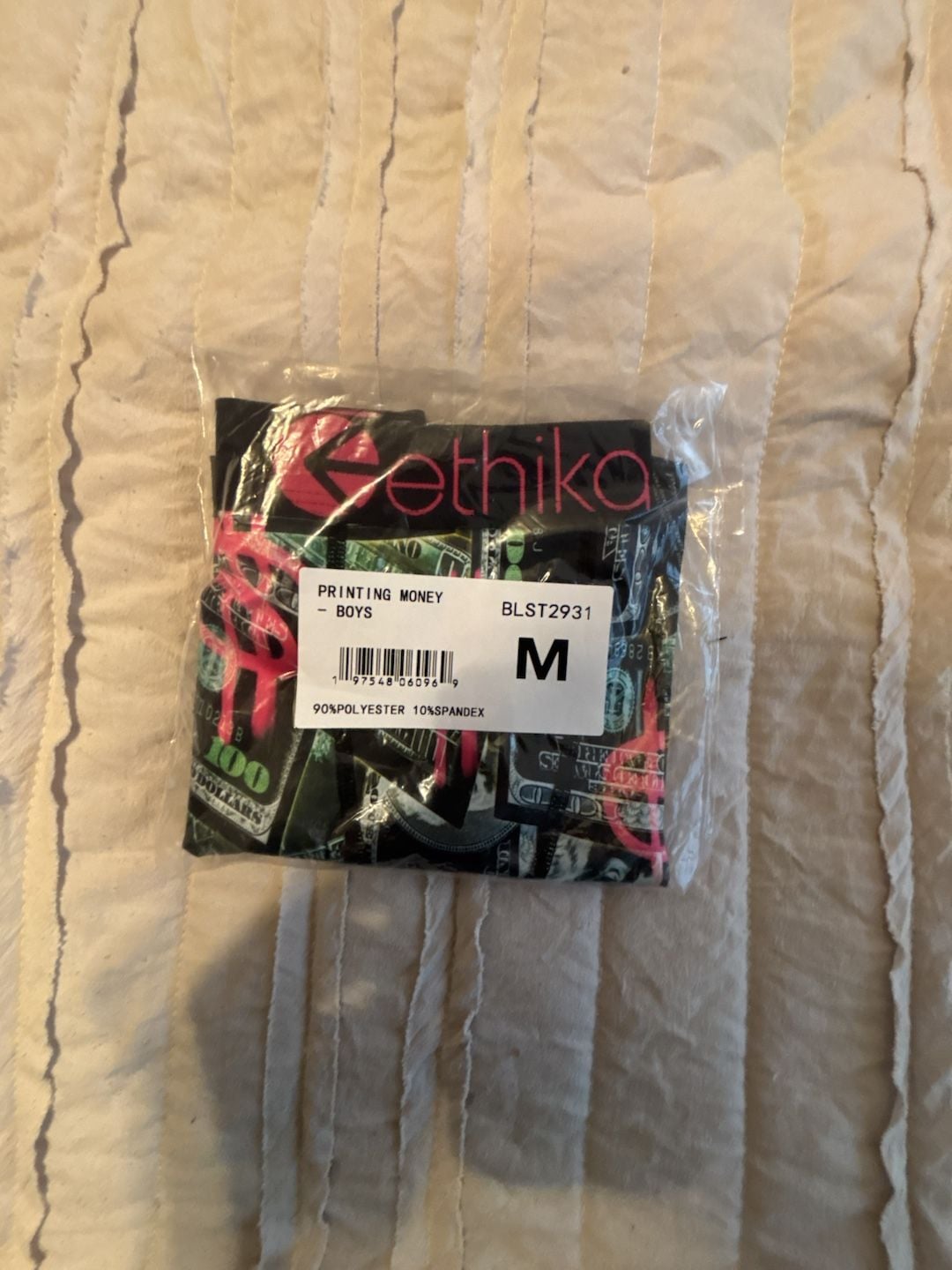 Ethika Boys Printing Money Boxer Briefs Size M 2