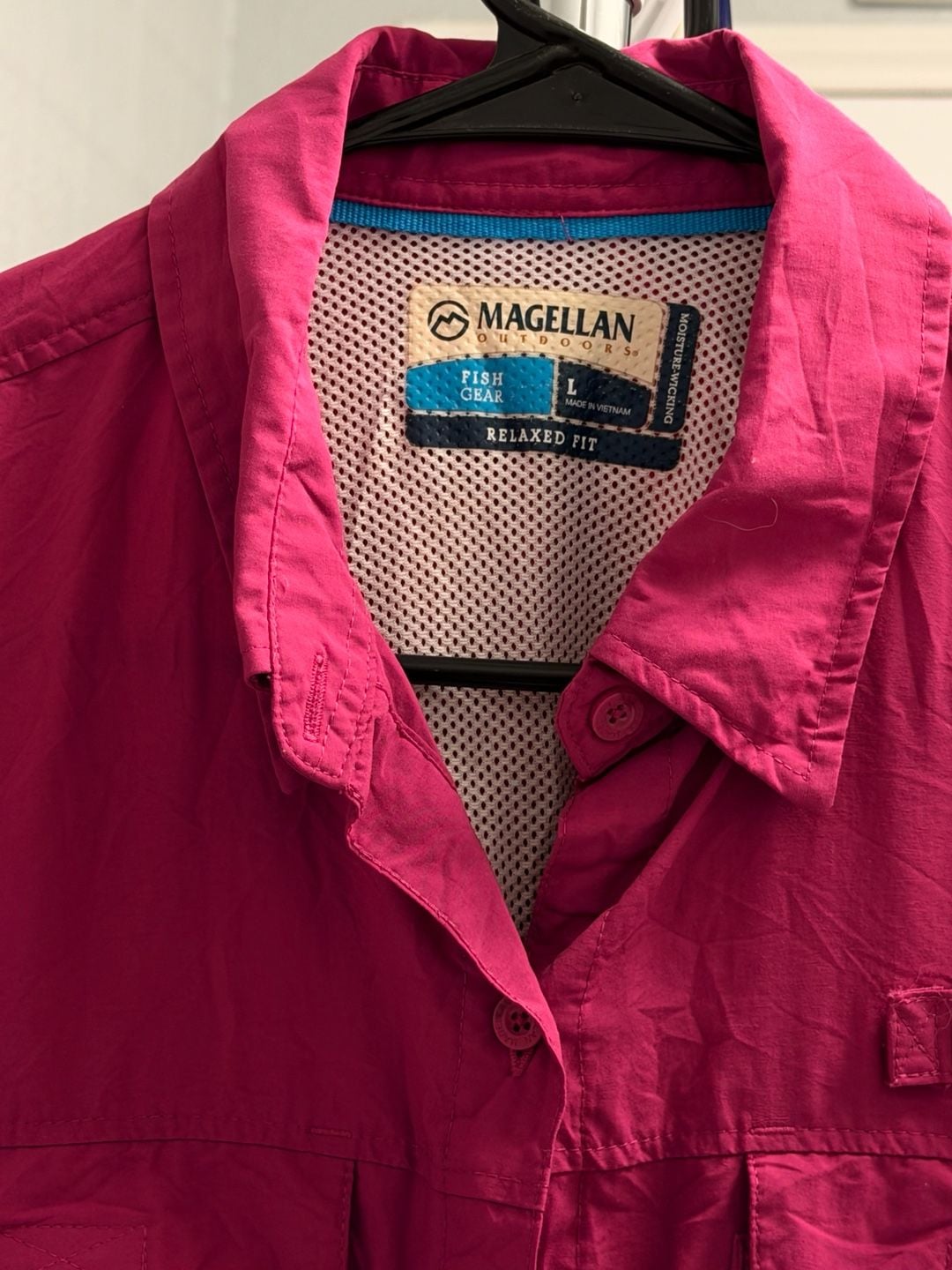 Magellan Outdoors Fish Gear Relaxed Fit Short Sleeve Shirt Size L 3