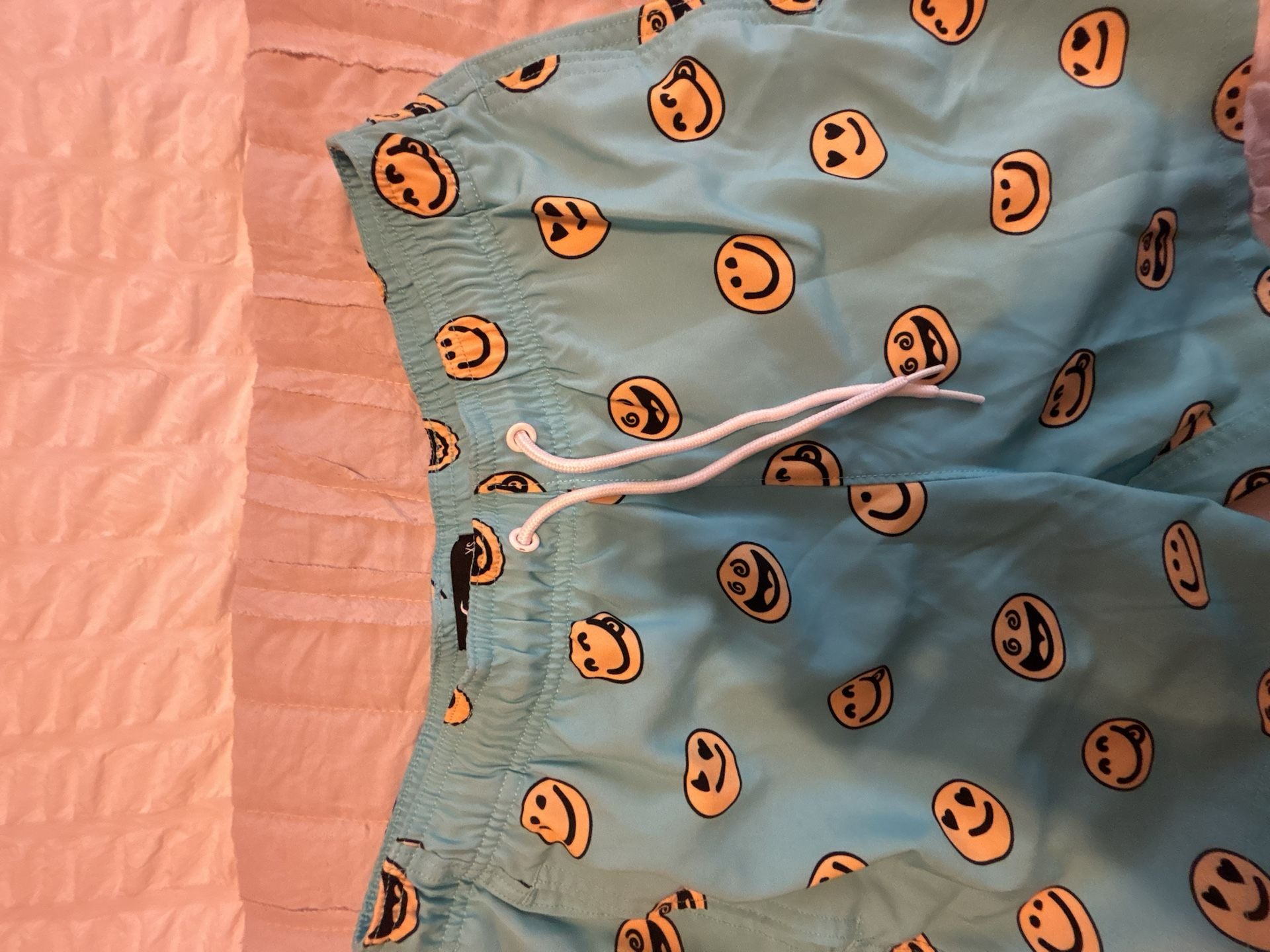 Hollister Stretch Smiley Face Print Swim Trunks Size XS 2
