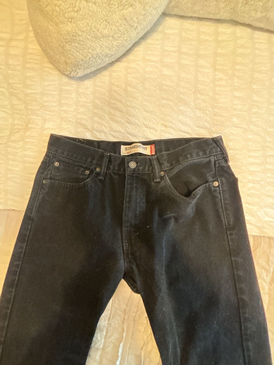 Levi's 505 Straight Fit Black Jeans 33x30 4