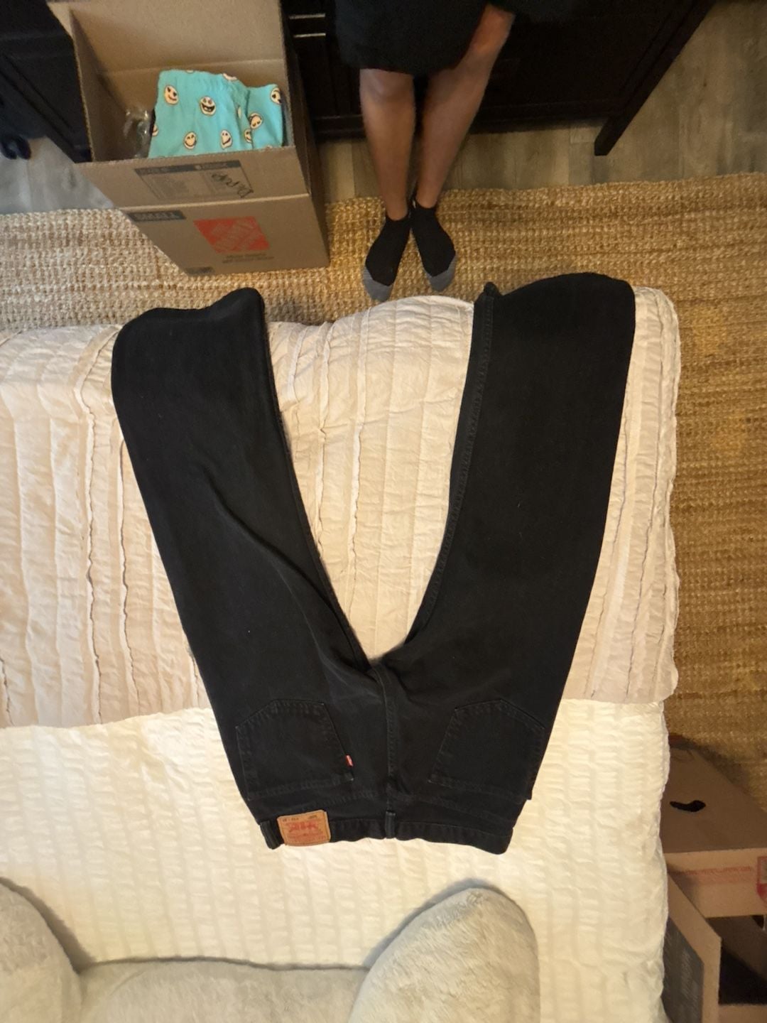 Levi's 505 Straight Fit Black Jeans 33x30 5