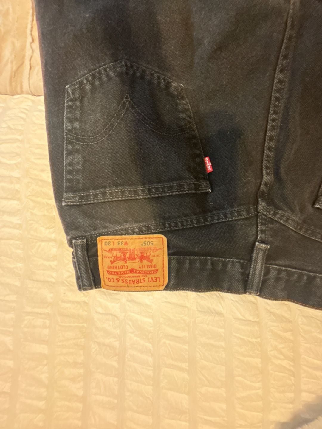 Levi's 505 Straight Fit Black Jeans 33x30 6