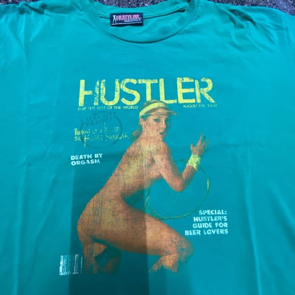Vintage Hustler Magazine Graphic T-Shirt Green