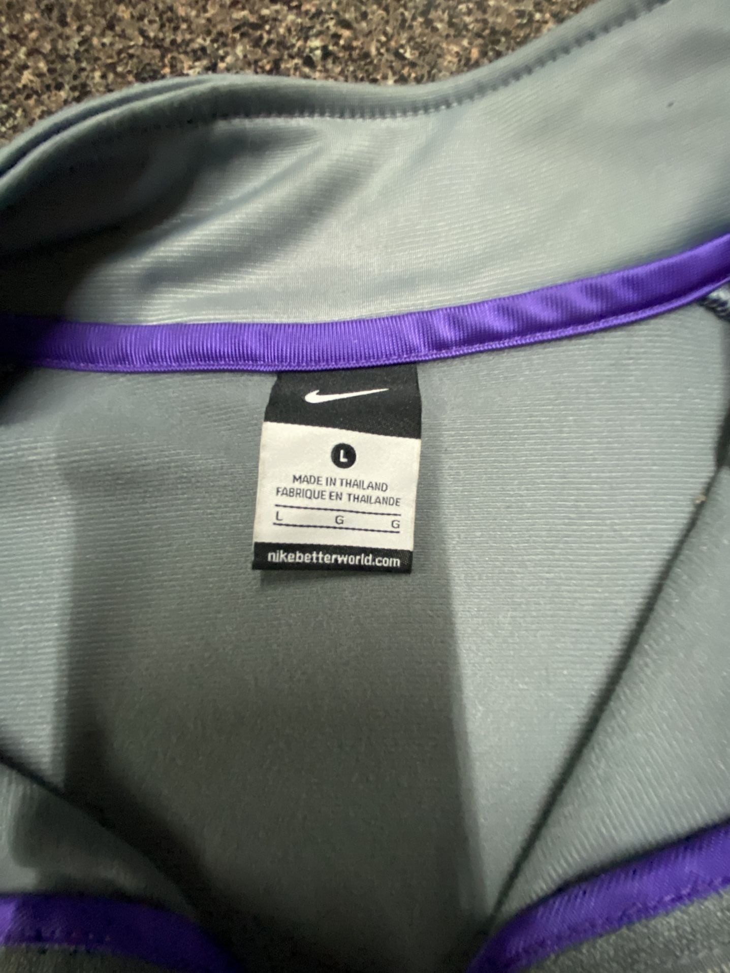 Nike Men's Size Large Gray and Purple Tracksuit Set 2