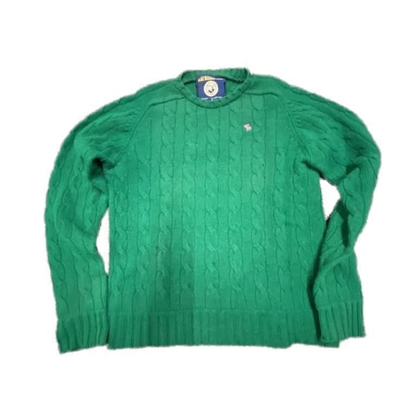 Abercrombie & Fitch Cable Knit Sweater Green Size L