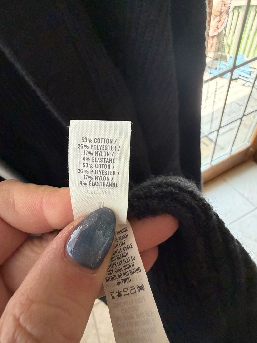Aerie Black Ribbed Button-Front Cardigan Sweater Size M 8