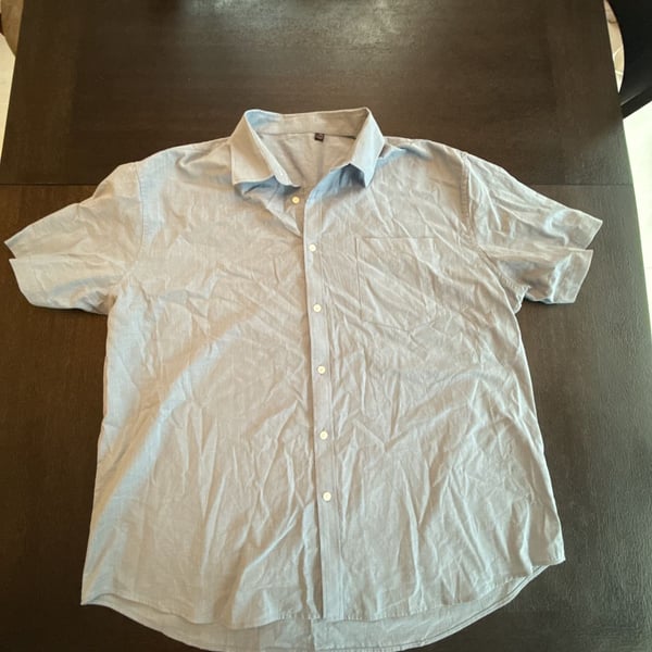 Design In Italy Luxury Short Sleeve Button Down Shirt 2XL