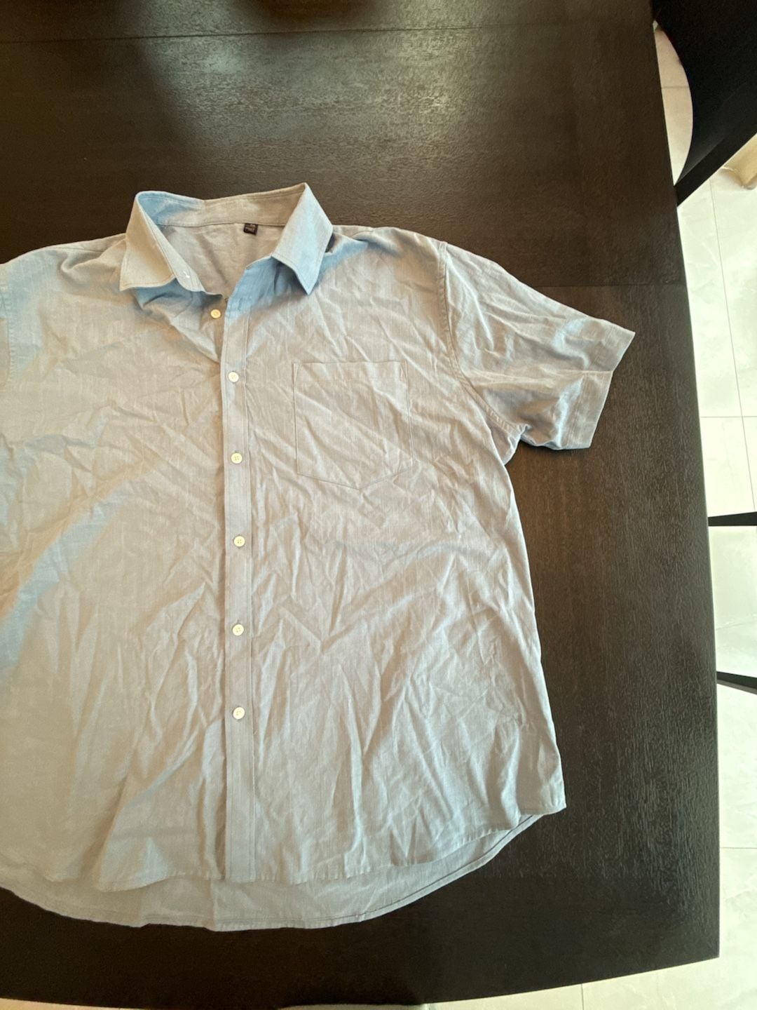 Design In Italy Luxury Short Sleeve Button Down Shirt 2XL 3
