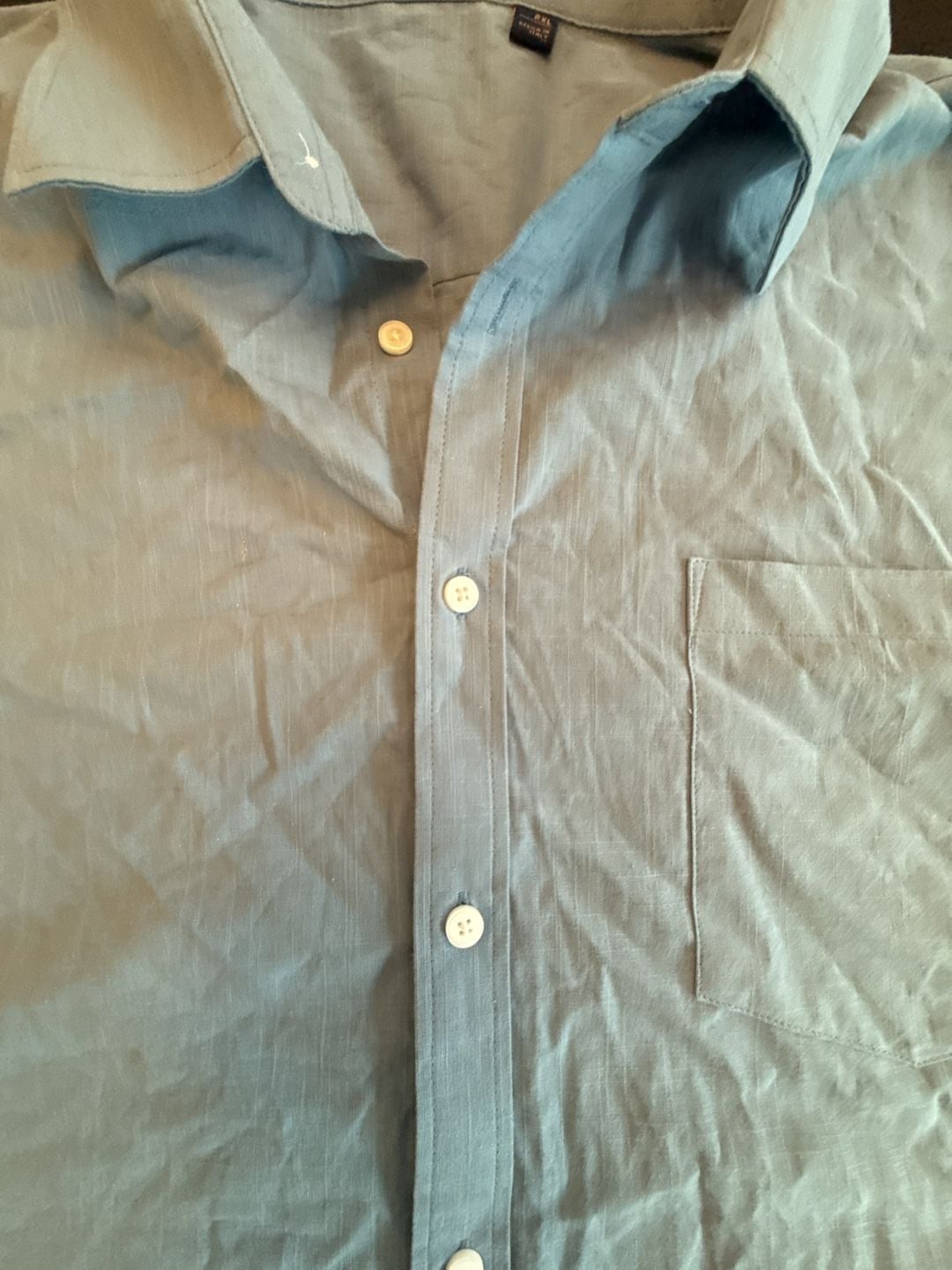 Design In Italy Luxury Short Sleeve Button Down Shirt 2XL 4