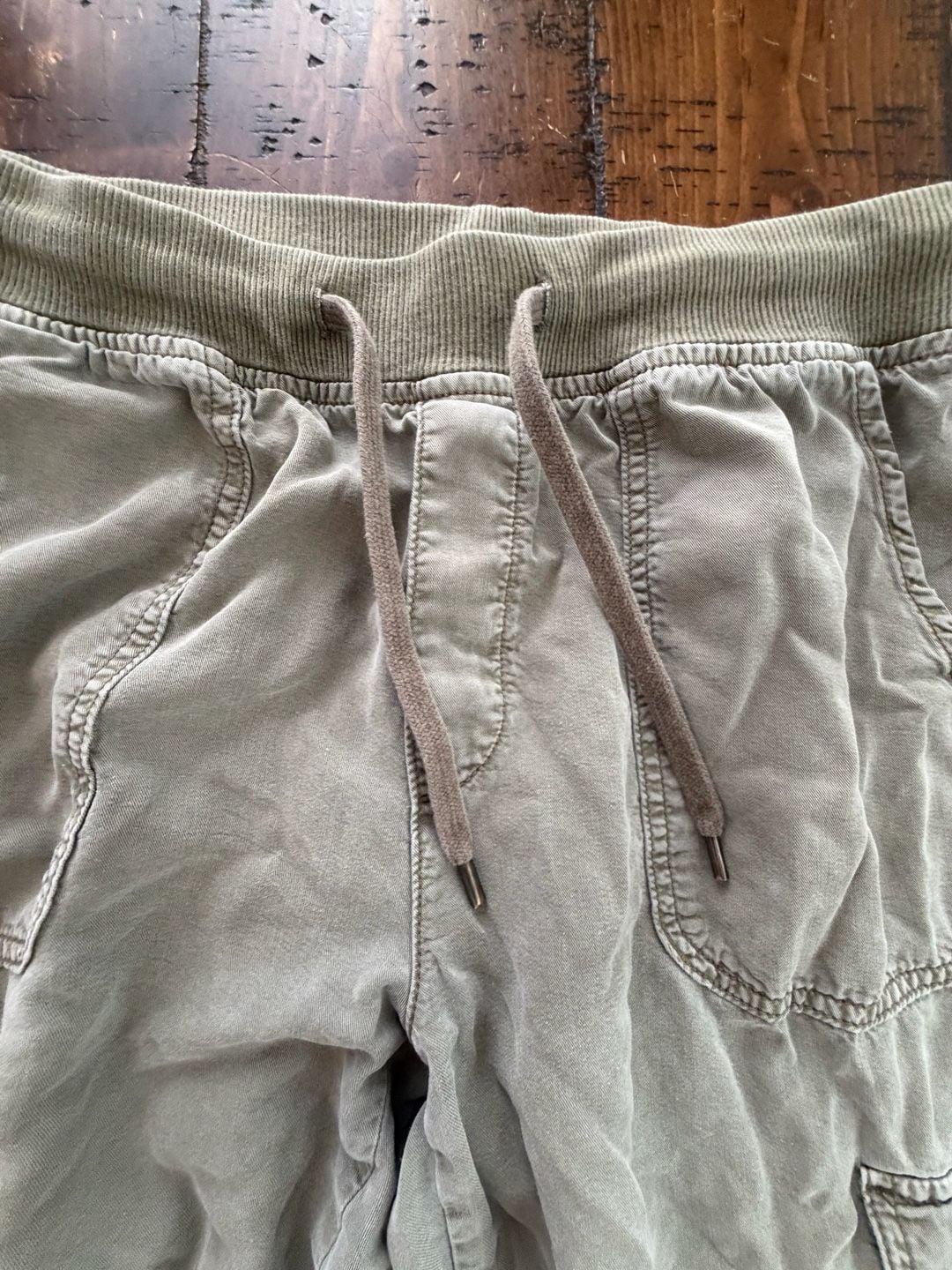 American Eagle Olive Green Cargo Jogger Pants Size M 4