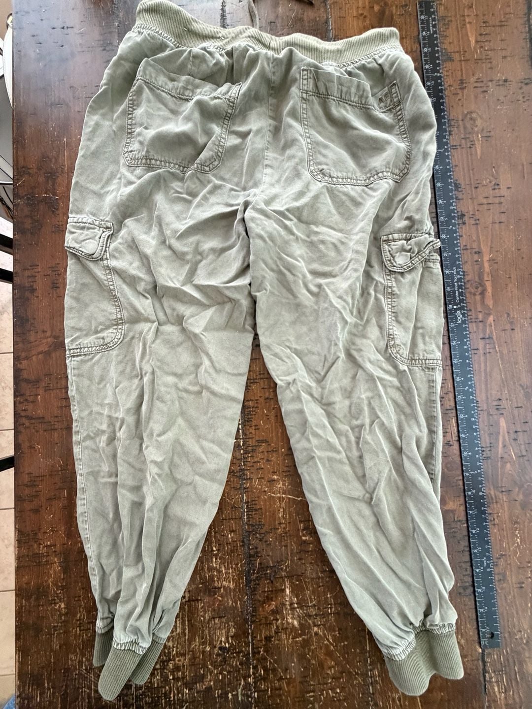 American Eagle Olive Green Cargo Jogger Pants Size M 7
