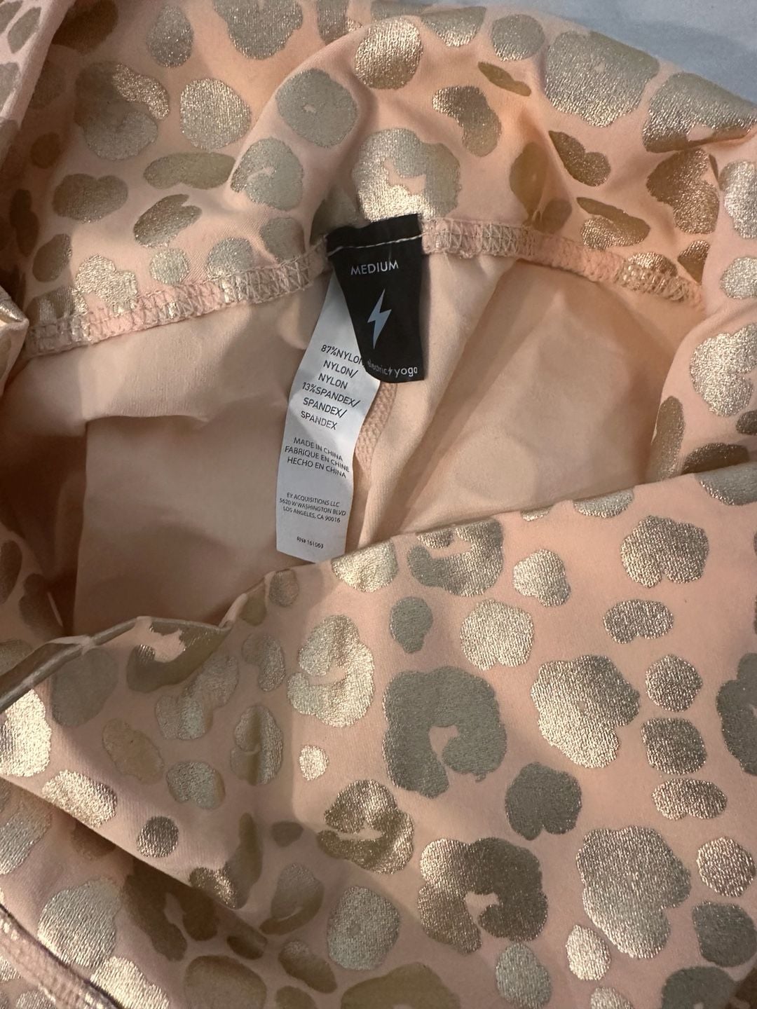 Electric Yoga Foil Cheetah Leggings Size Medium 7