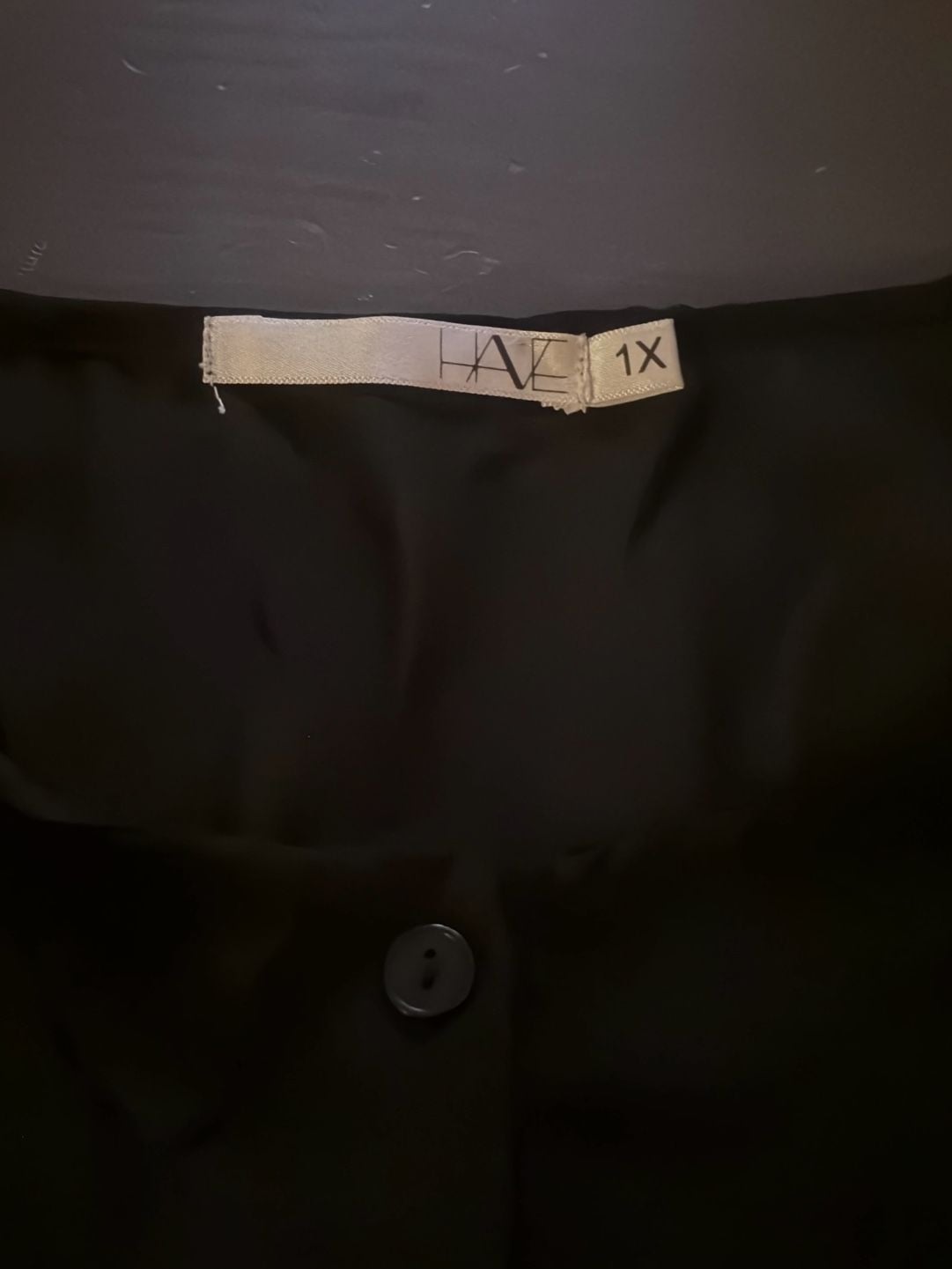 HAVE Black Sheer Button-Down Blouse Size 1X 6