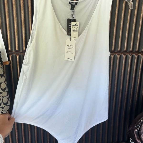 Express Body Contour Compression Bodysuit White XL