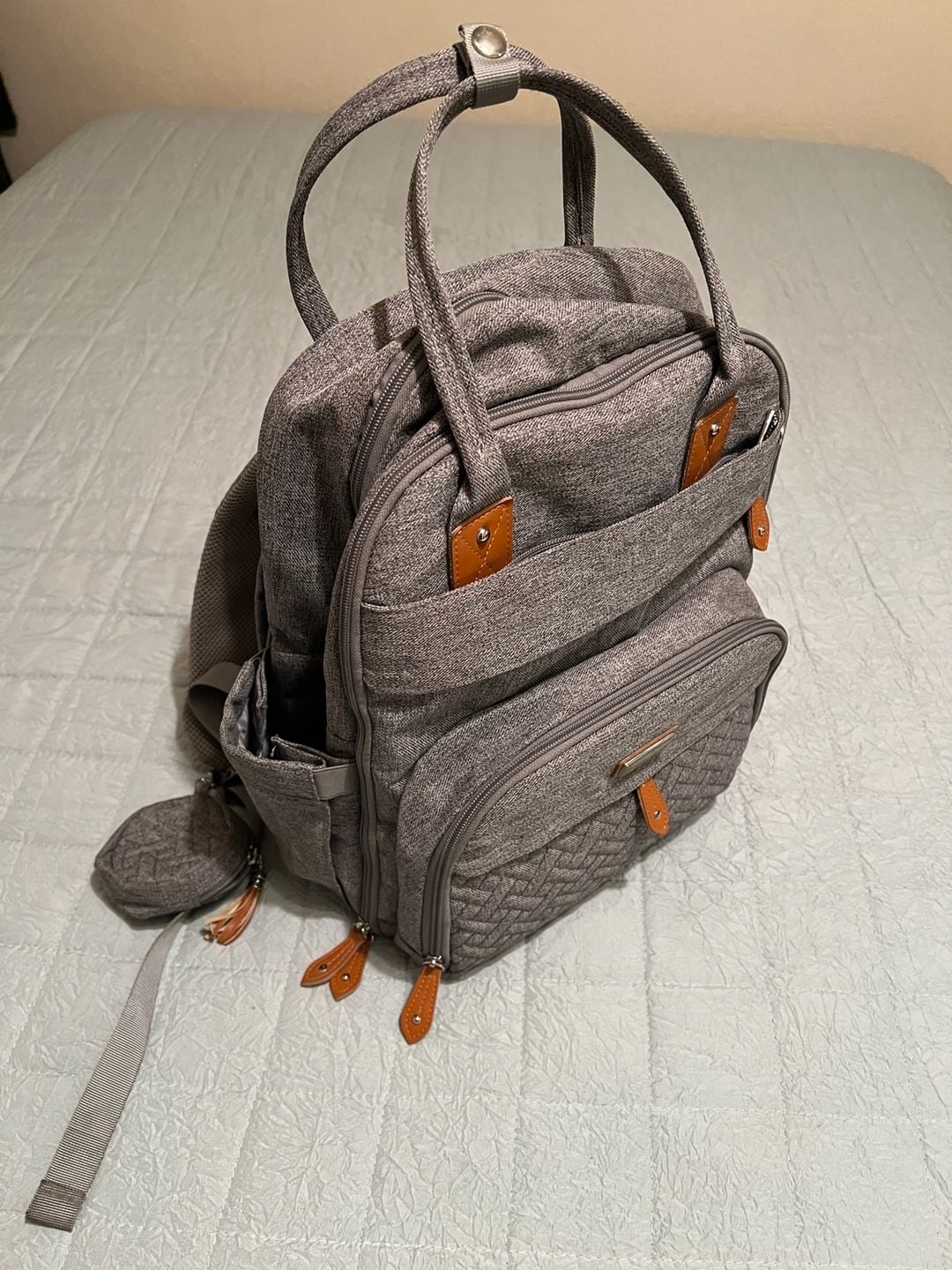 BabbleRoo Diaper Bag Backpack with Changing Pad & Stroller Straps 2