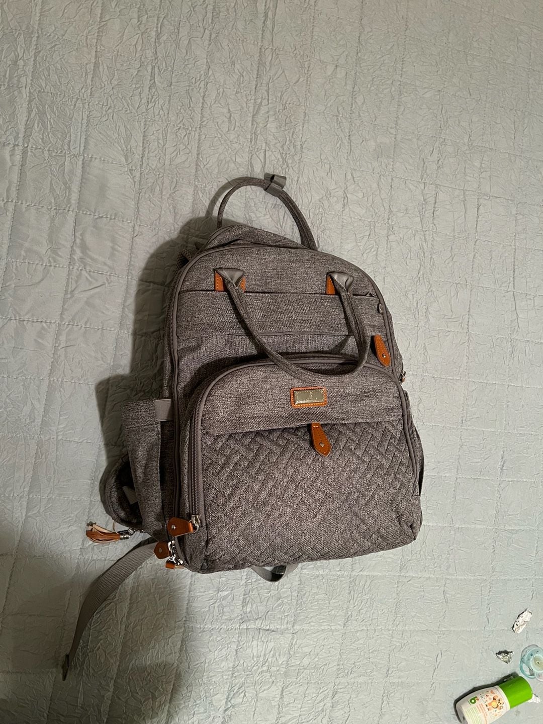 BabbleRoo Diaper Bag Backpack with Changing Pad & Stroller Straps 4