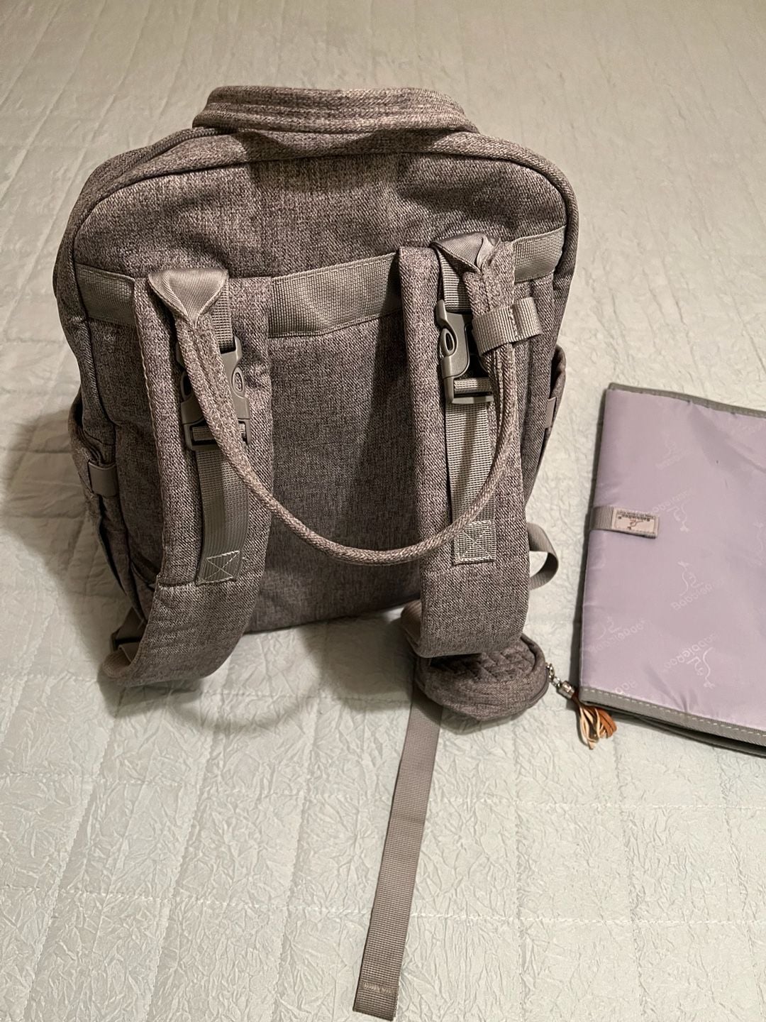 BabbleRoo Diaper Bag Backpack with Changing Pad & Stroller Straps 6