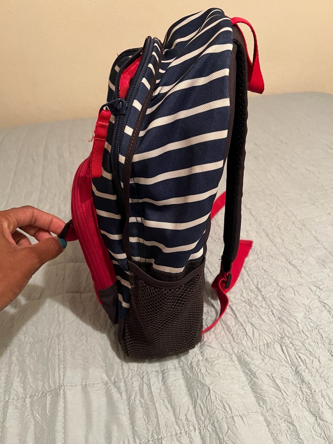Gap 1969 Collection Backpack Navy Blue Red White Stripe 3