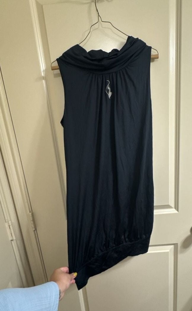 Baby Phat Sleeveless Cowl Neck Dress Black Size L 9
