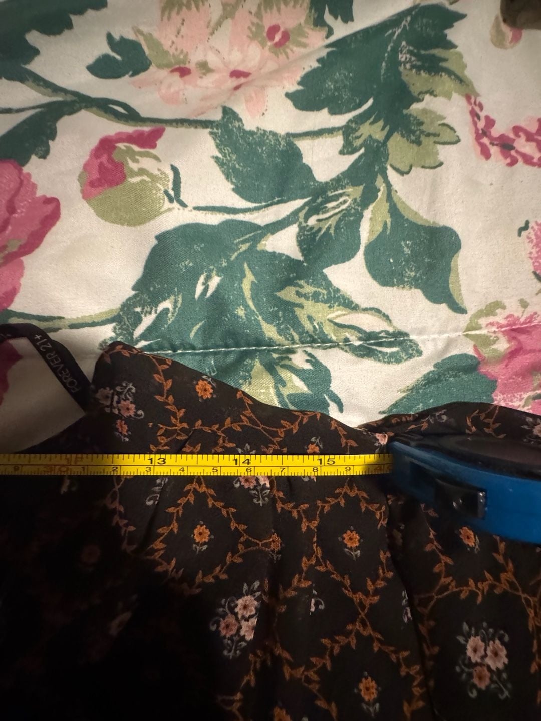 Forever 21+ Floral Print Chiffon Bell Sleeve Dress Size 1X 6