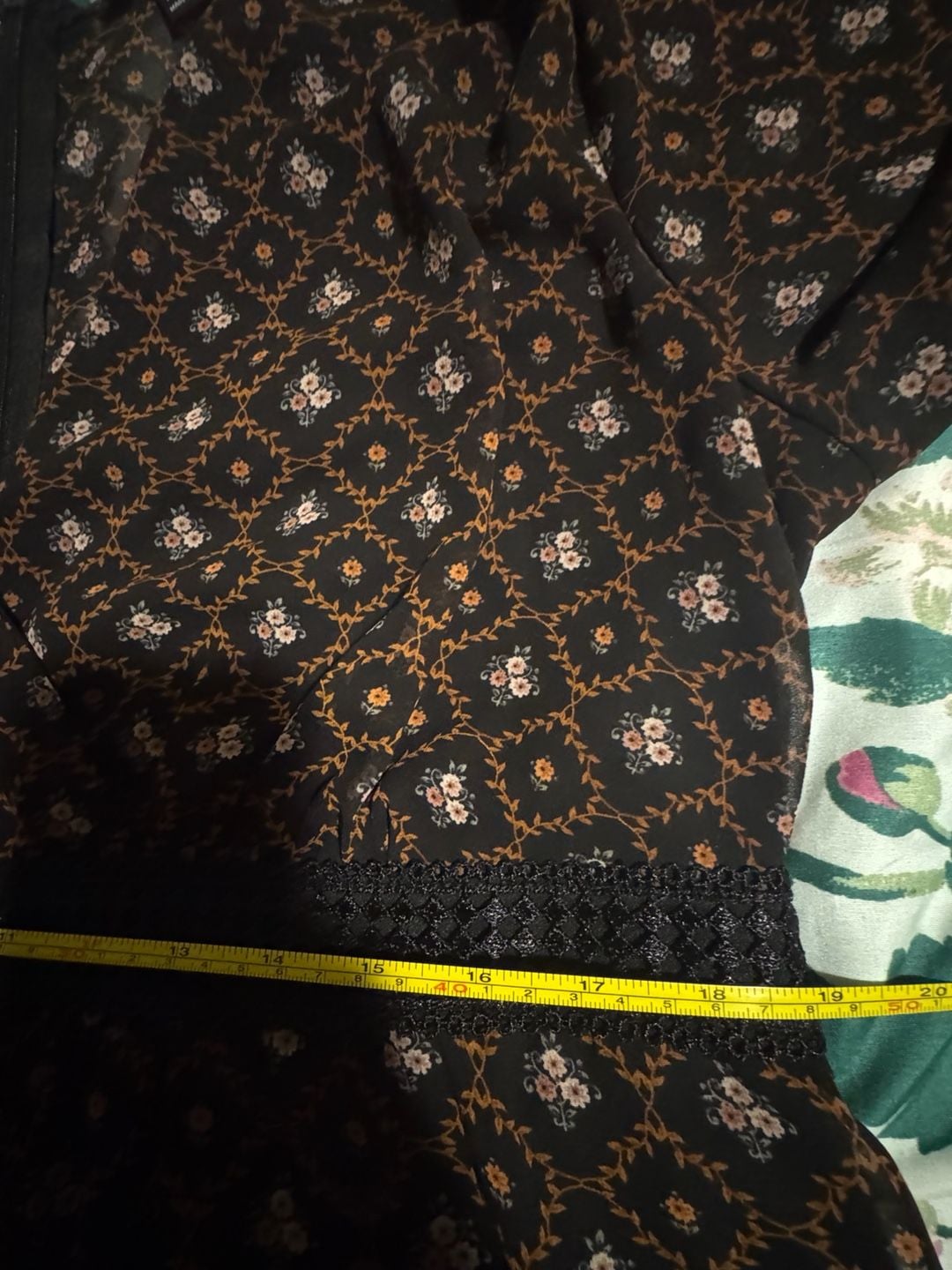 Forever 21+ Floral Print Chiffon Bell Sleeve Dress Size 1X 8