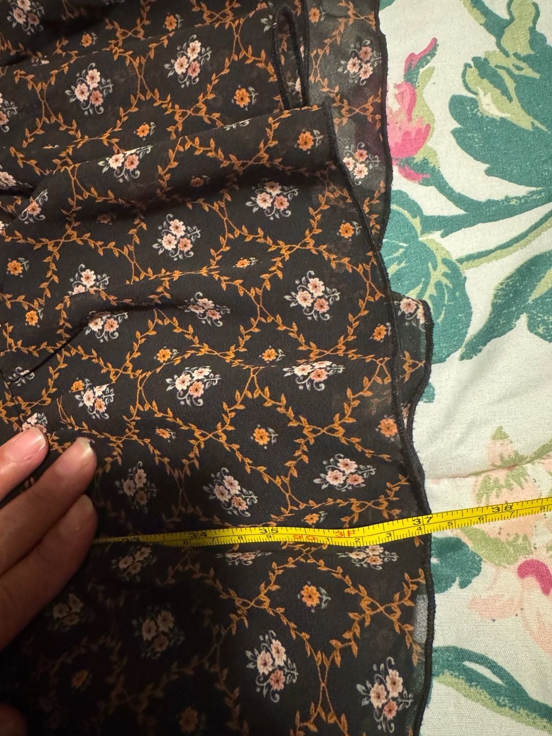 Forever 21+ Floral Print Chiffon Bell Sleeve Dress Size 1X 9