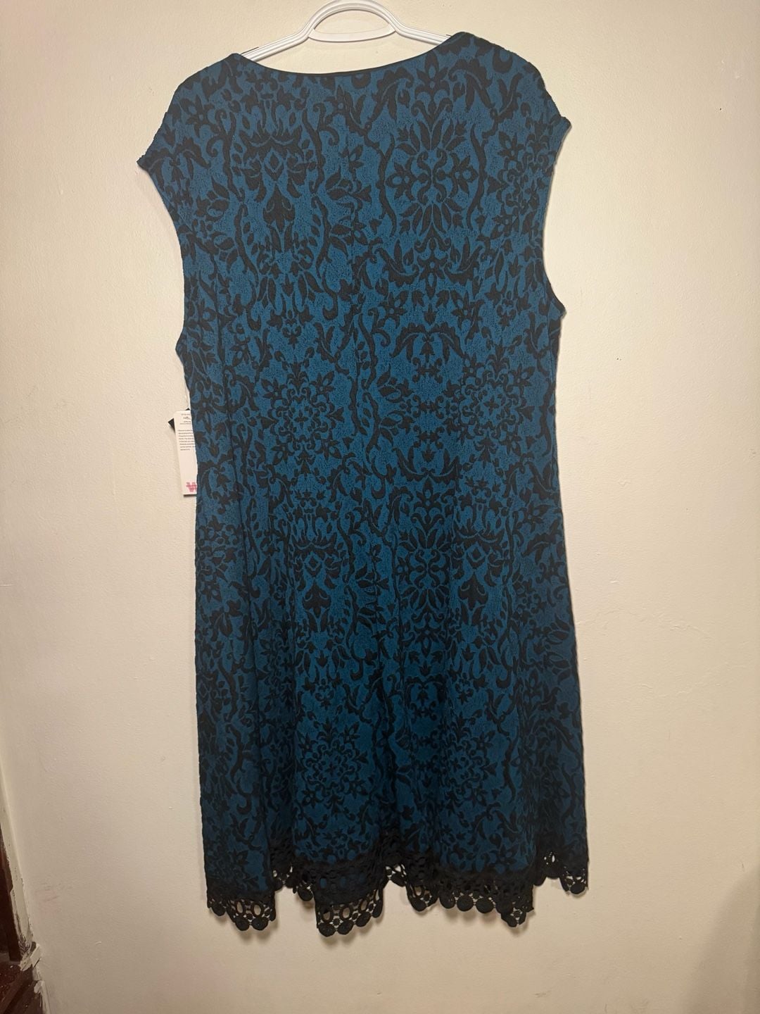 Studio One New York Sleeveless Damask Lace Hem Dress Size 18W 3