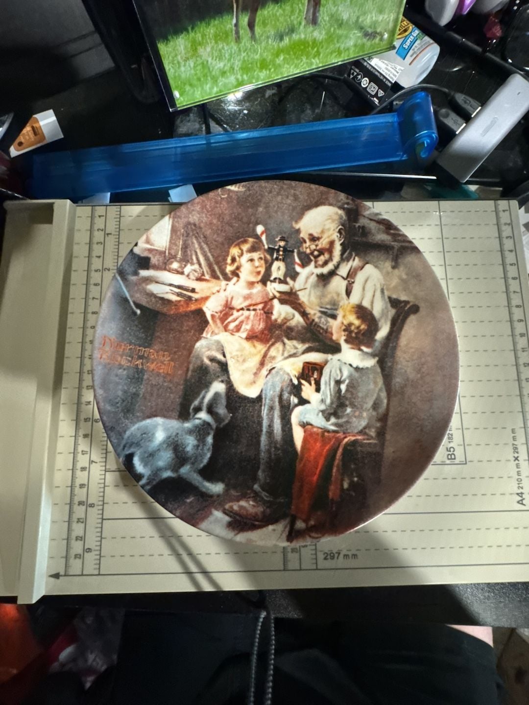 1977 Knowles Norman Rockwell The Toy Maker Limited Edition Collector Plate 1