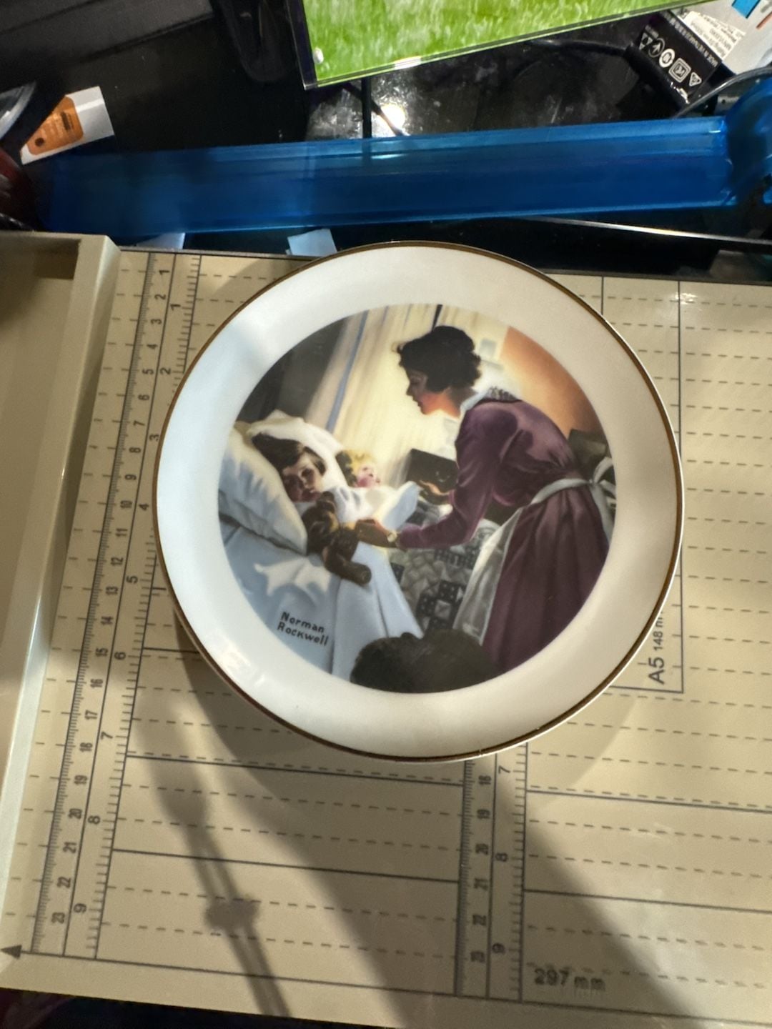 Norman Rockwell Mother's Love Collector Plate Fine Porcelain 1