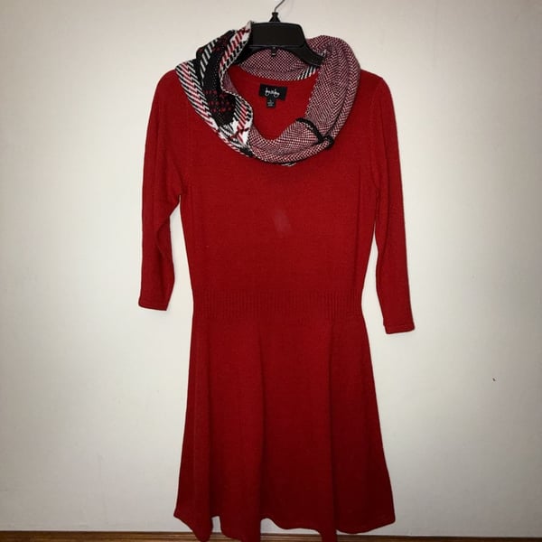 by&by Women's Red Knit Sweater Dress Size L