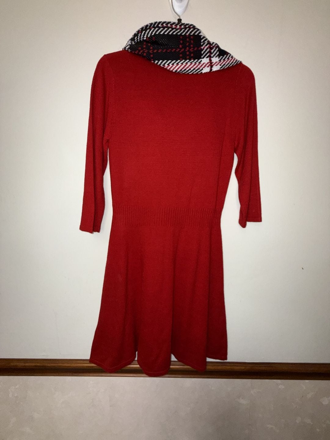 by&by Women's Red Knit Sweater Dress Size L 3
