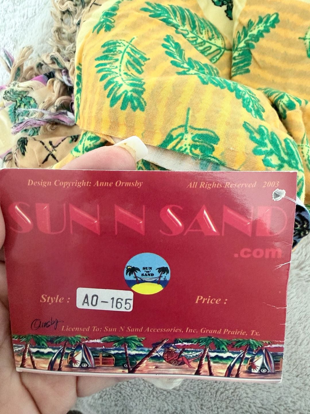 Vintage Sun N Sand Ormsby Tropical Beach Sarong Wrap 60x88 4