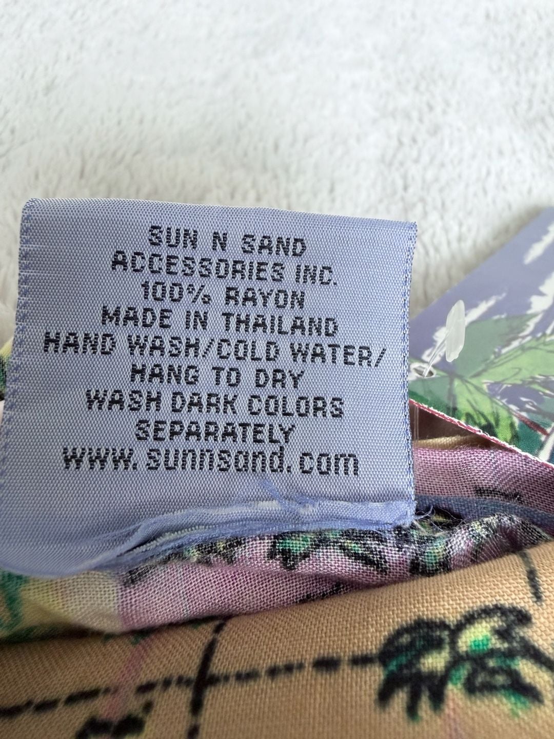 Vintage Sun N Sand Ormsby Tropical Beach Sarong Wrap 60x88 7