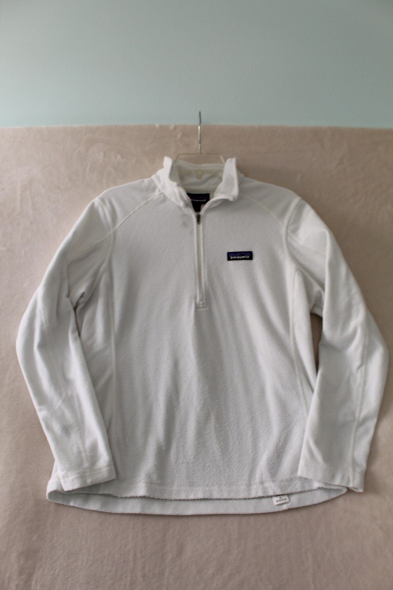 Patagonia Women's White Fleece Quarter-Zip Pullover Size M 2