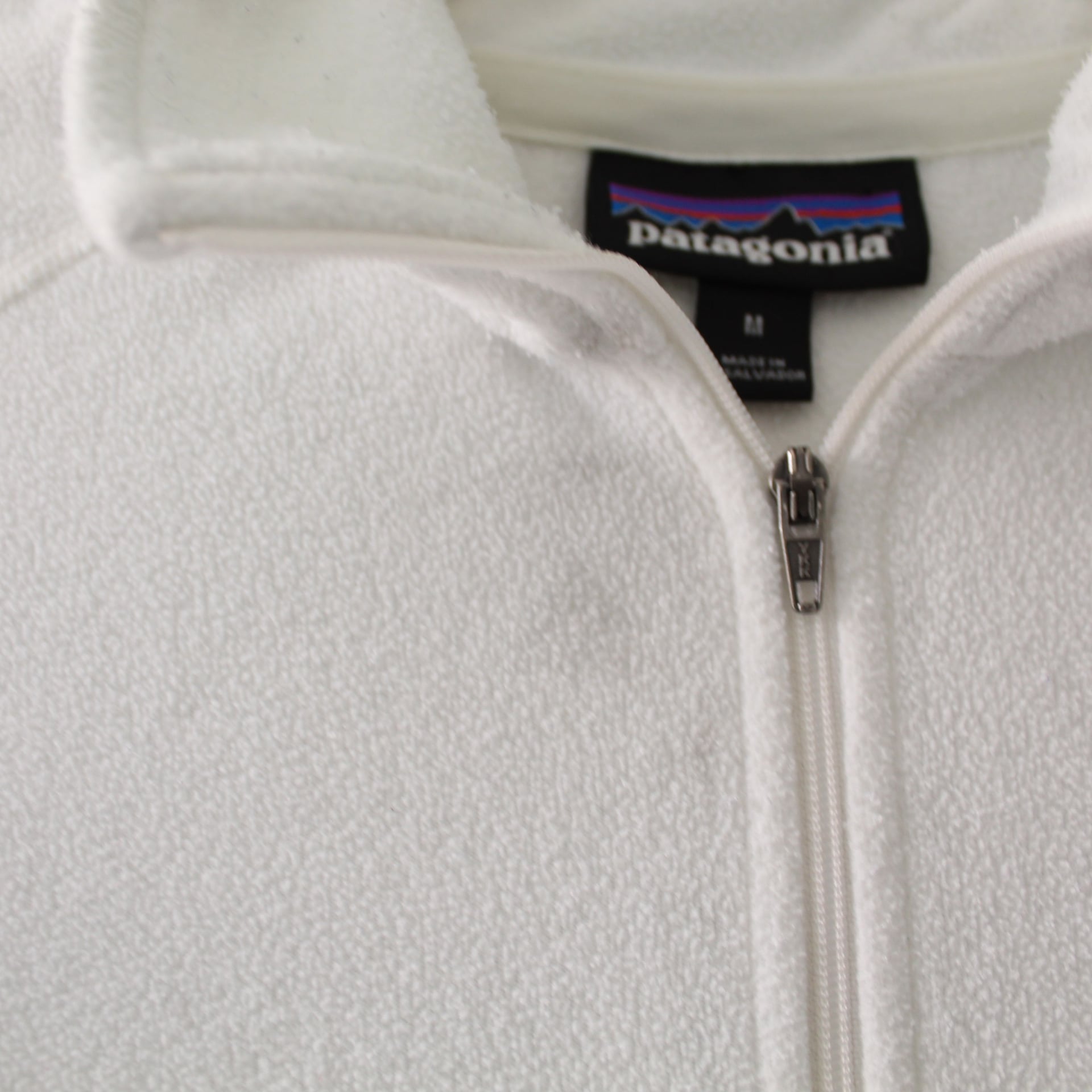Patagonia Women's White Fleece Quarter-Zip Pullover Size M 3