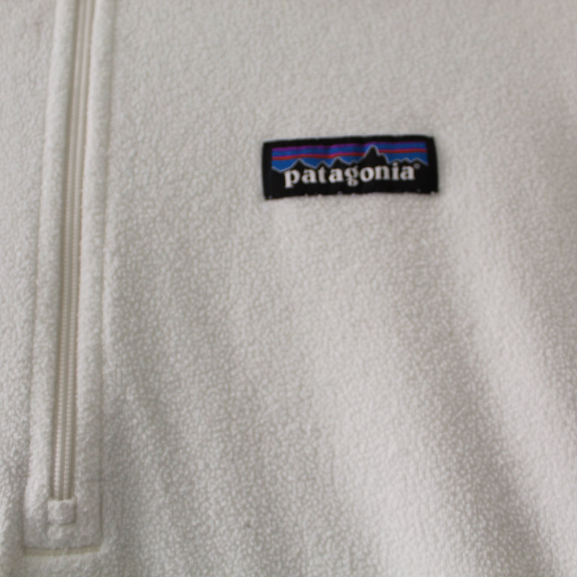 Patagonia Women's White Fleece Quarter-Zip Pullover Size M 4