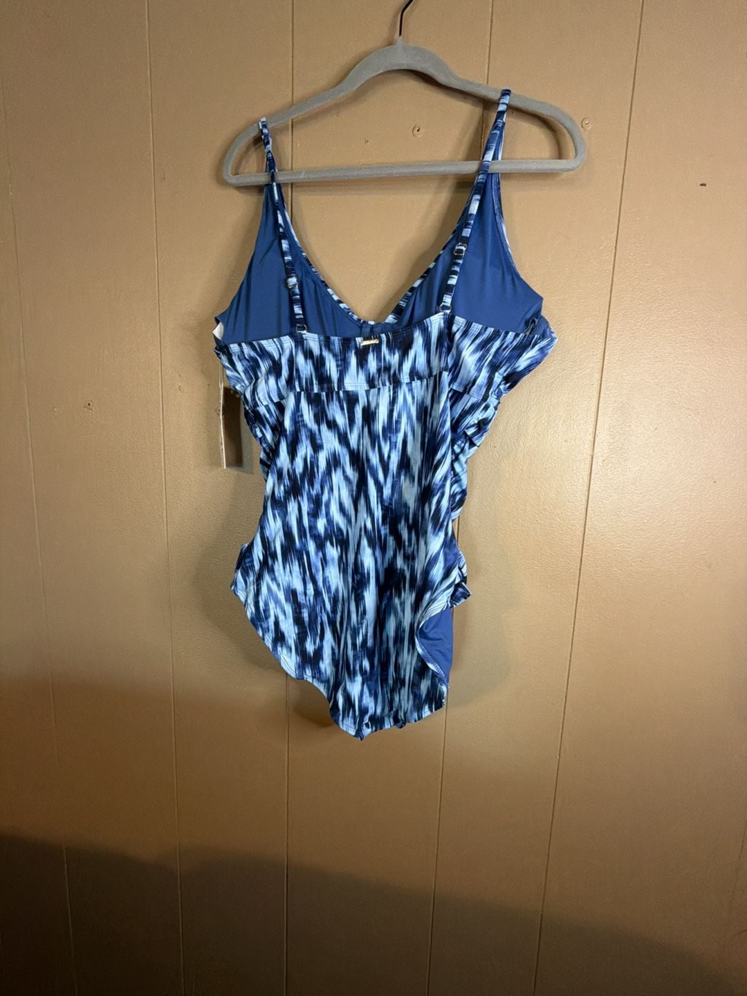 Anne Cole Women's One-Piece Swimsuit Blue White Size 16 4