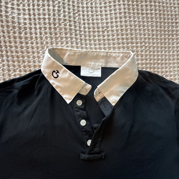 Cavalleria Toscana Competition Polo Shirt Black White Size M