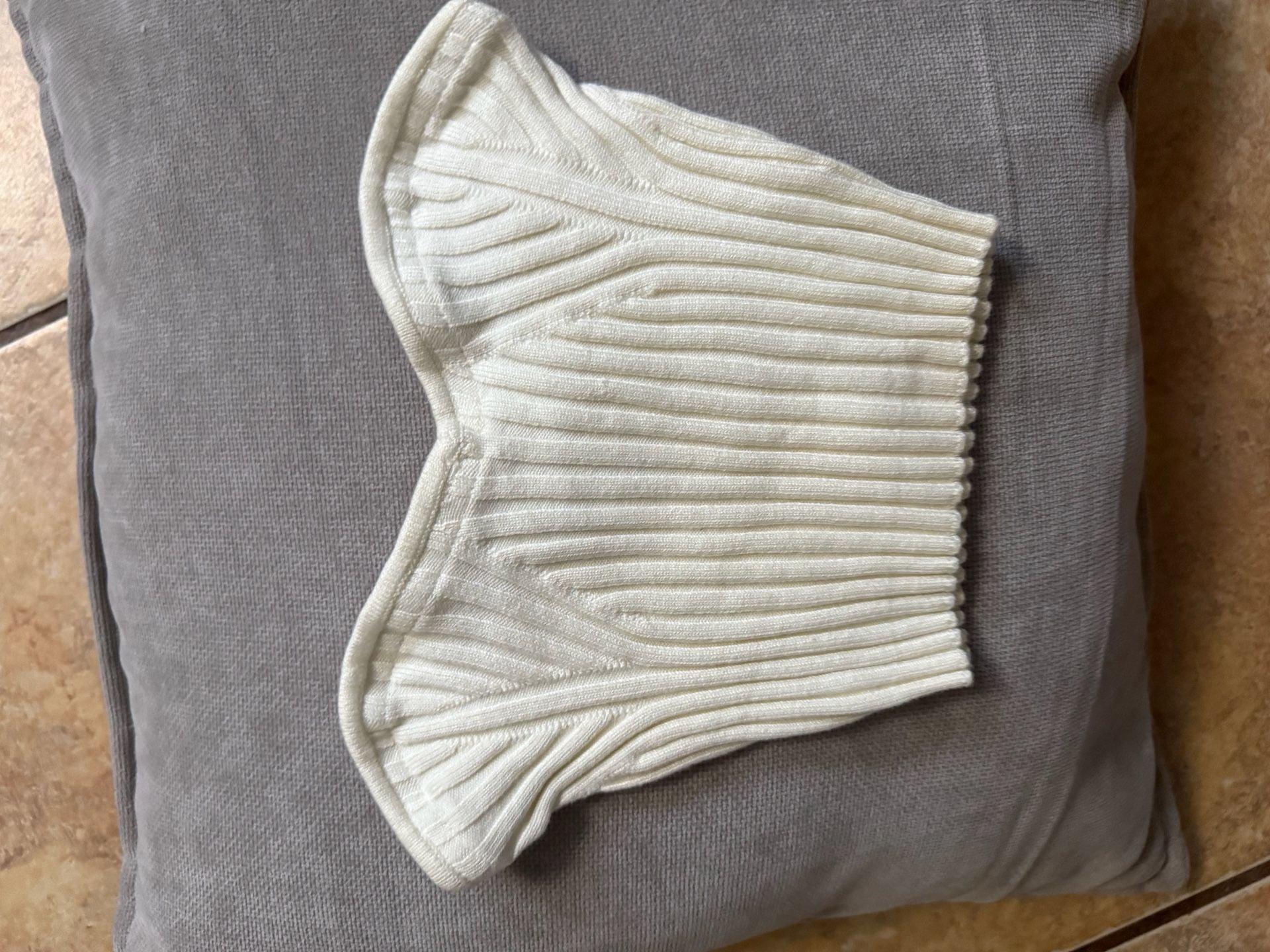 Urban Outfitters Ribbed Corset Tube Top Cream Size XS 1
