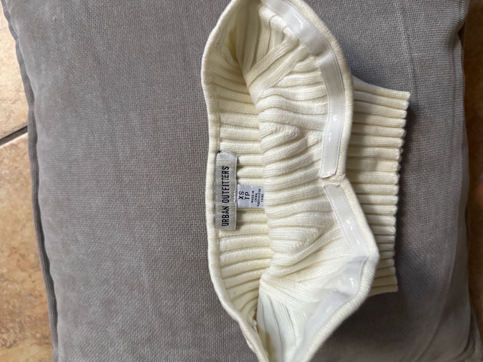 Urban Outfitters Ribbed Corset Tube Top Cream Size XS 2