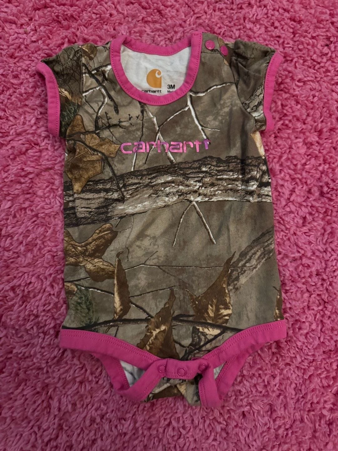 Carhartt Baby Girls Camo Bodysuit Size 3M 1