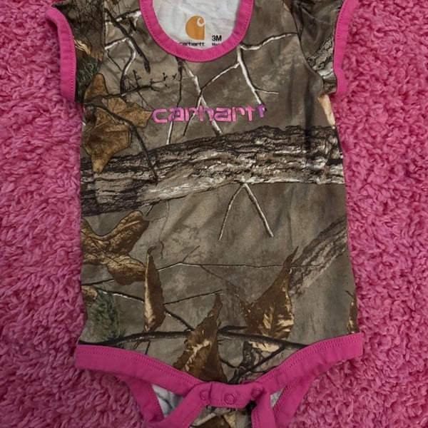 Carhartt Baby Girls Camo Bodysuit Size 3M